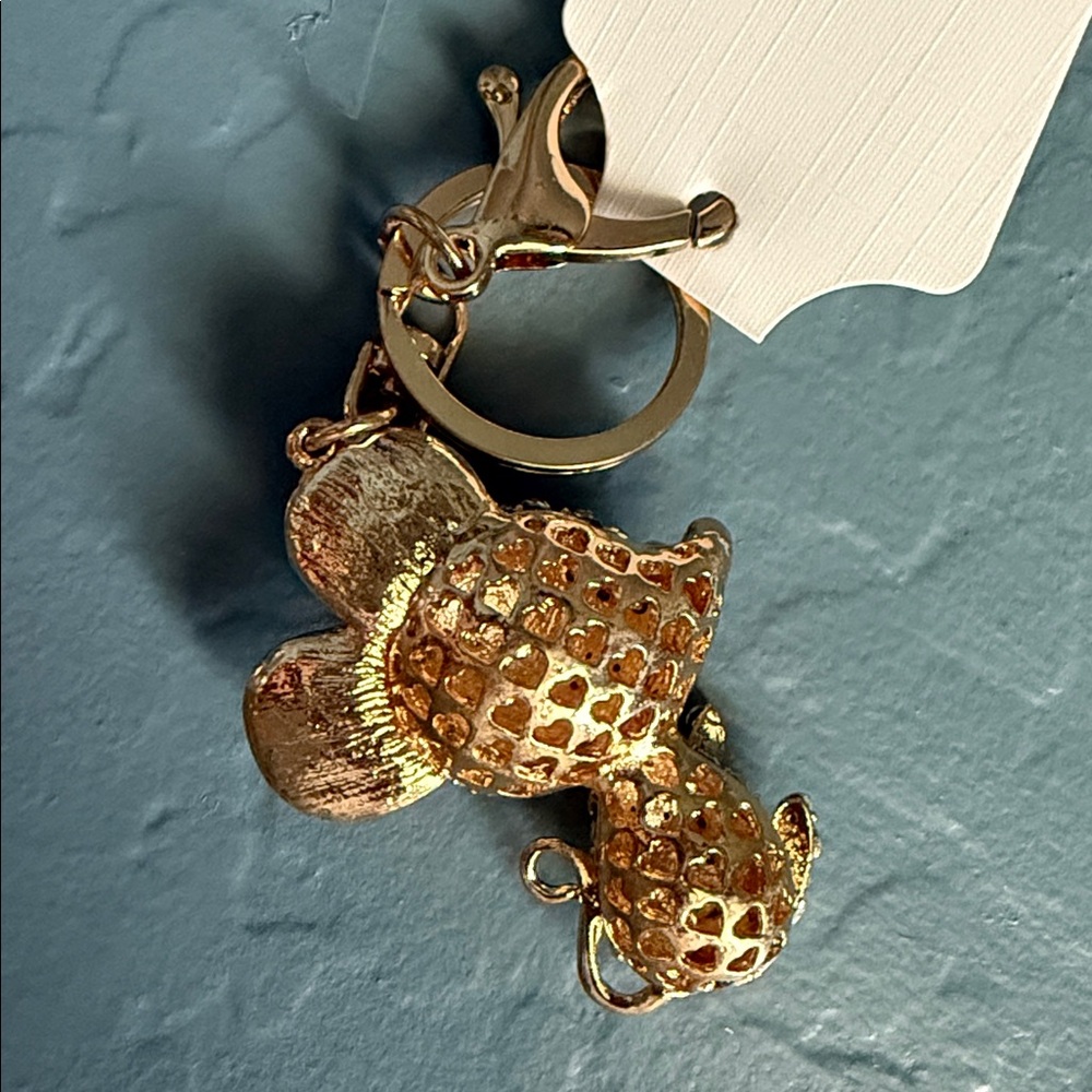 Gold Crystal Mouse Keychain - Picture 3 of 3